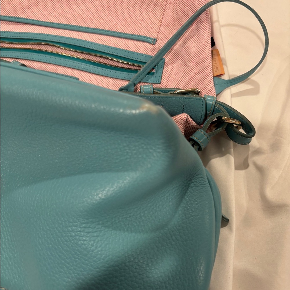 Dooney & Bourke Aqua Leather Shoulder Bag - Picture 16 of 16